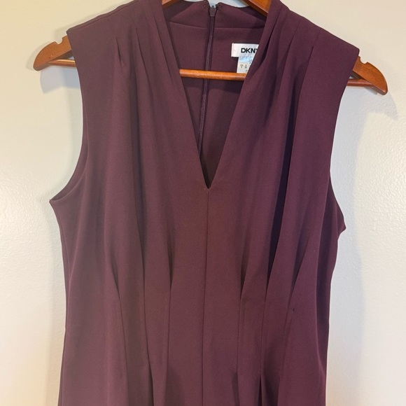 DKNY women’s burgundy midi length dress, size 8, NWOT - Picture 6 of 12